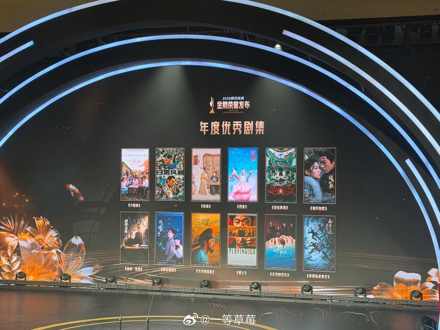 金鹅奖腾讯年度优秀剧集 ：六姊妹、扫毒行动、似锦、四喜、枭起青壤、锦月如歌、利剑