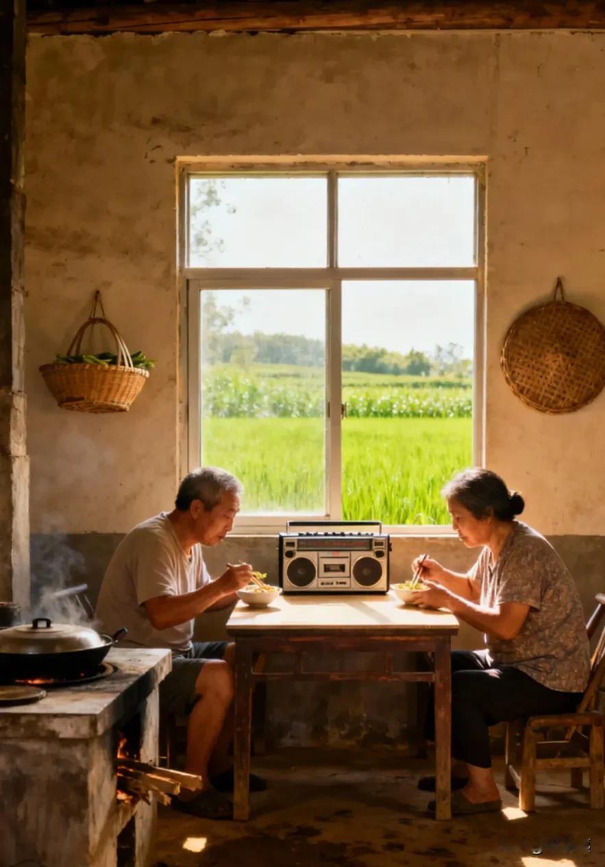 家中有张老照片，拍摄于80年中，堂哥从上海回来，给我爸妈拍的，照片中爸妈在吃午饭