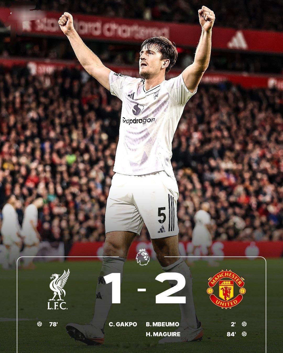 利物浦vs曼联利物浦主场1-2不敌曼联，本赛季遭遇四连败😱🏟️❌ 利物浦四连