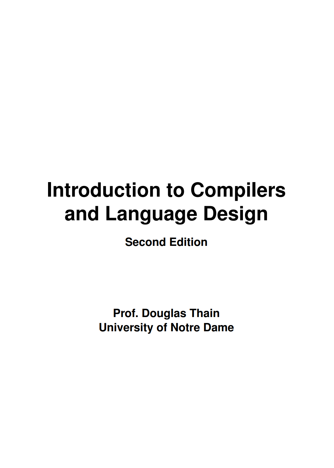 电子书 Introduction to Compilers and Langua