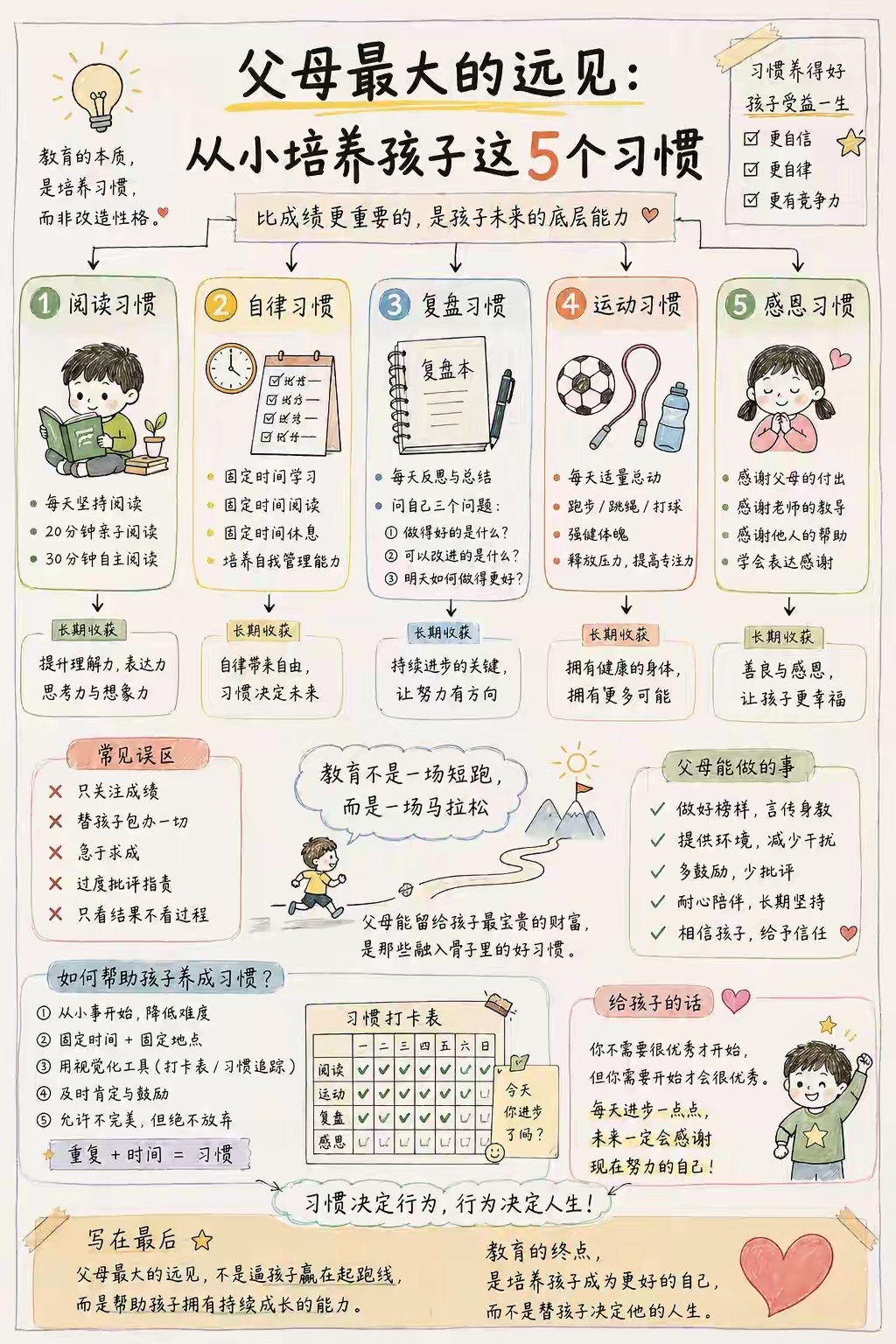 有远见的父母：从小培养孩子这5个习惯 