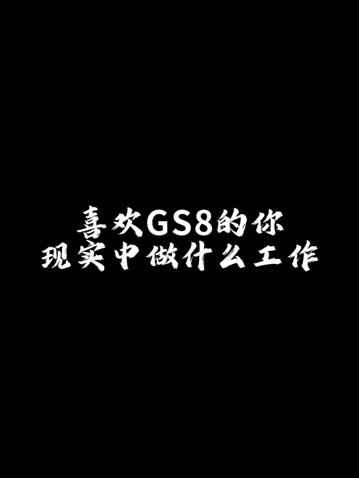 喜欢GS8的你 现实中是做什么工作呢