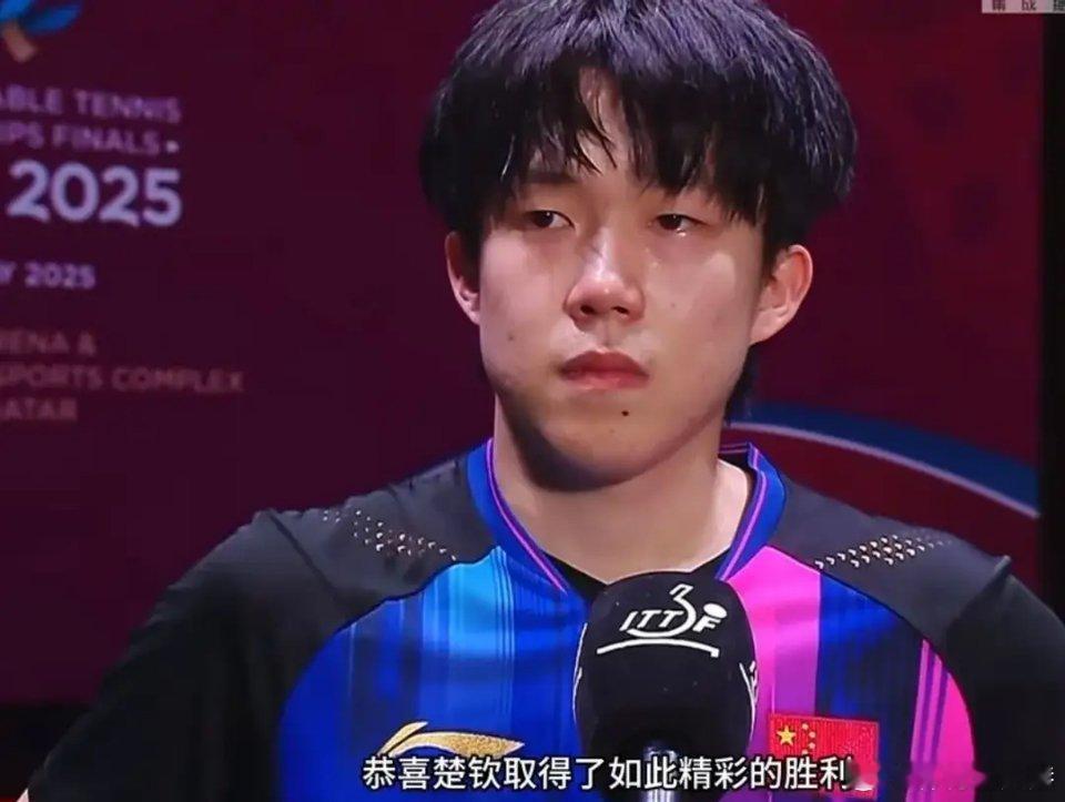 王楚钦说在卡塔尔比赛挺舒服运动员就是要有这种强烈的，必胜的欲望和信念，要不然怎么