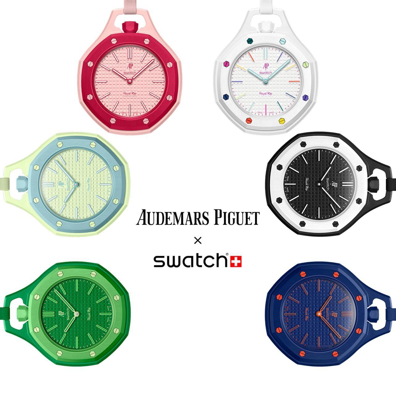 Swatch 和爱彼的联名产品「Royal Pop」终于曝光了，Royal 当然