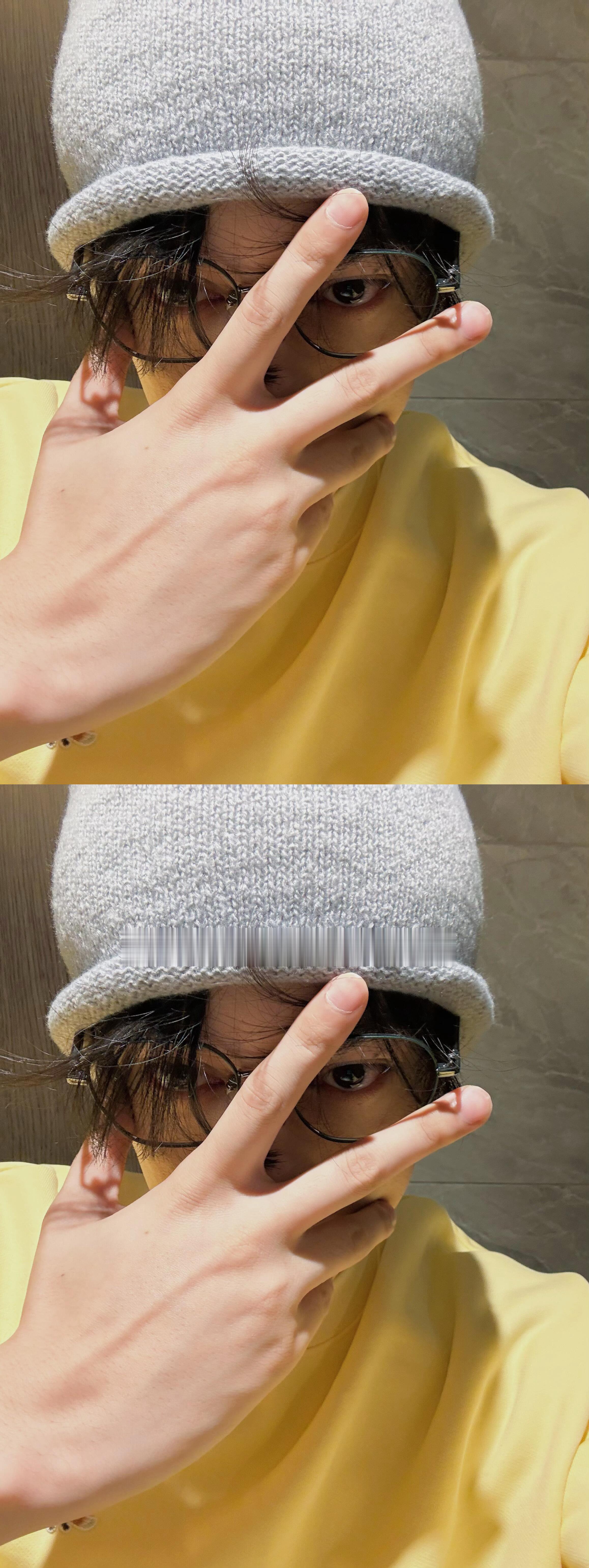 田栩宁穿柠檬黄营业 田栩宁今日份营业 柠檬黄卫衣➕冷帽➕金丝眼镜好帅 头发变长了