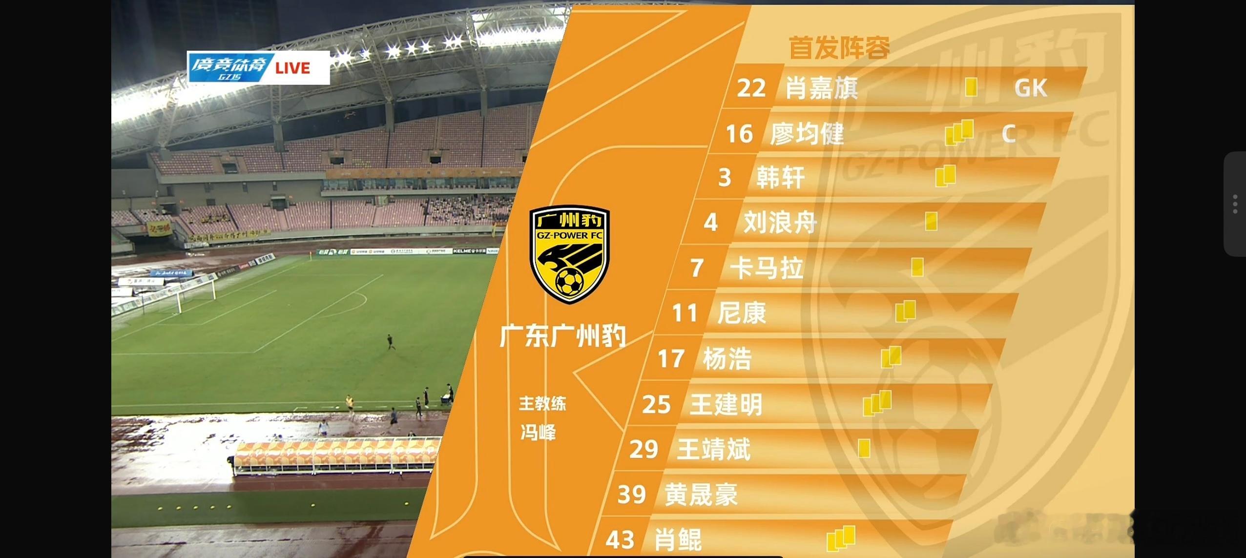 赢波主力继续出战侯煜复出先作后备广州豹中甲联赛