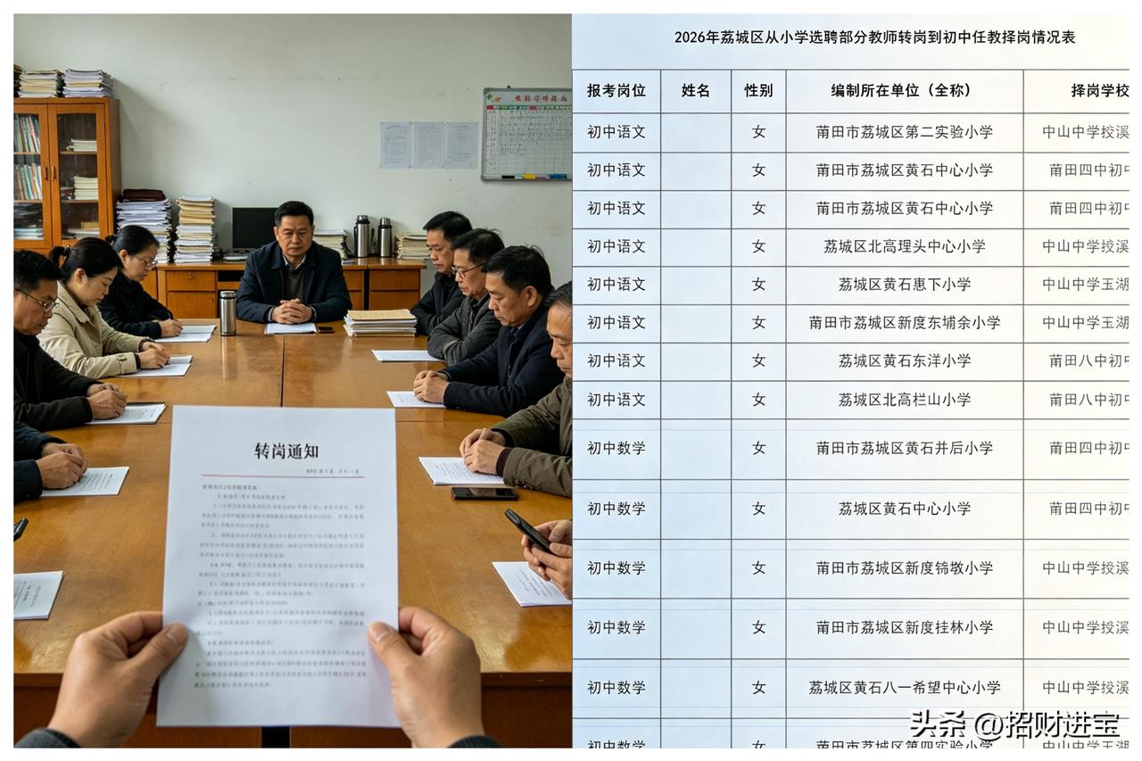教师转岗的风还是吹到了福建，一份薄薄的转岗通知发下来，能让整间办公室十几个老师集