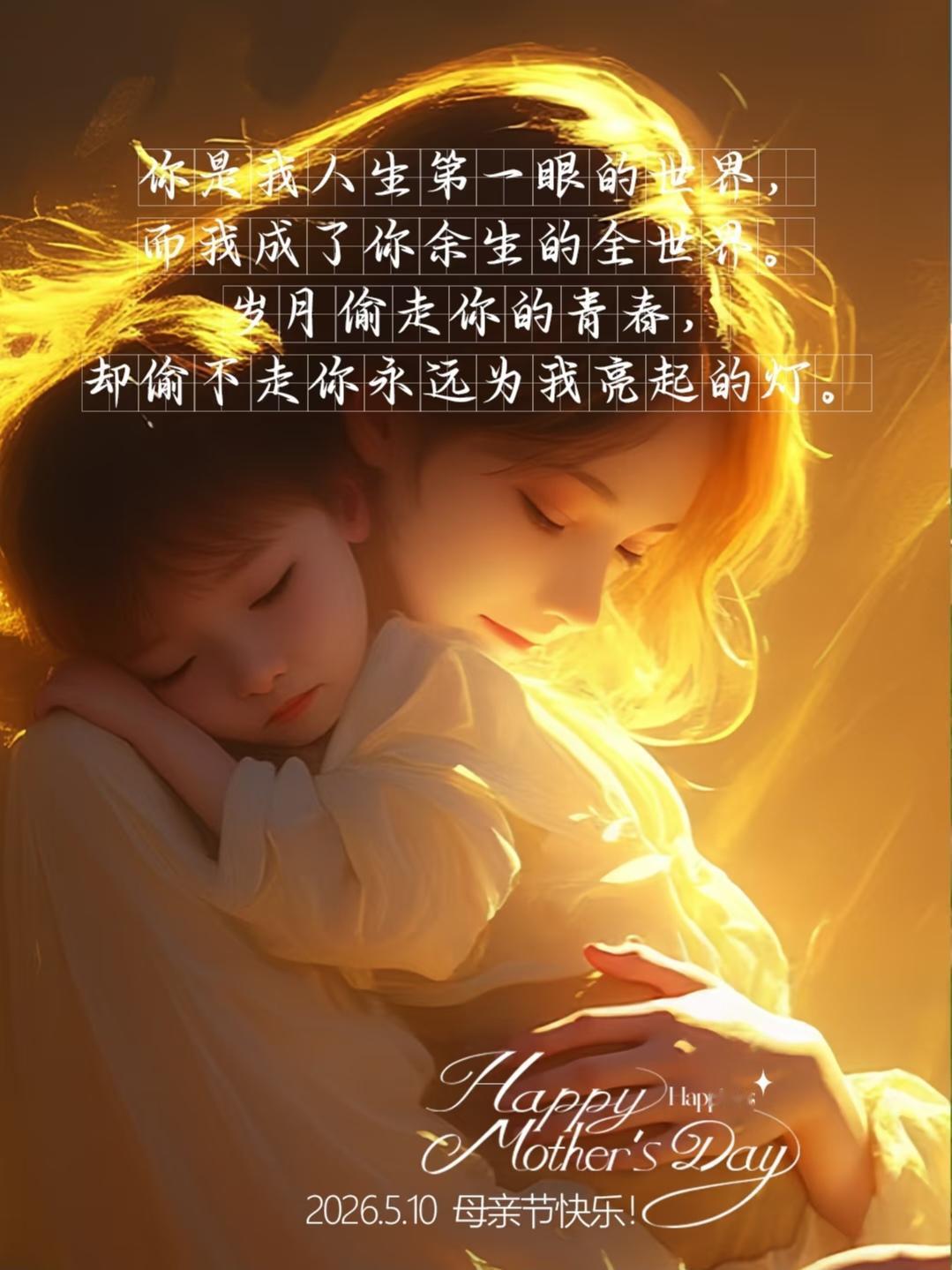 20句高级又温暖的母亲节文案～她或许不是超人，却为了你，变成了全能。
.
1. 