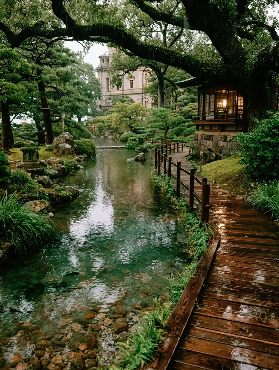 🌧️雨落庭前，半池烟雨，这才是春该有的