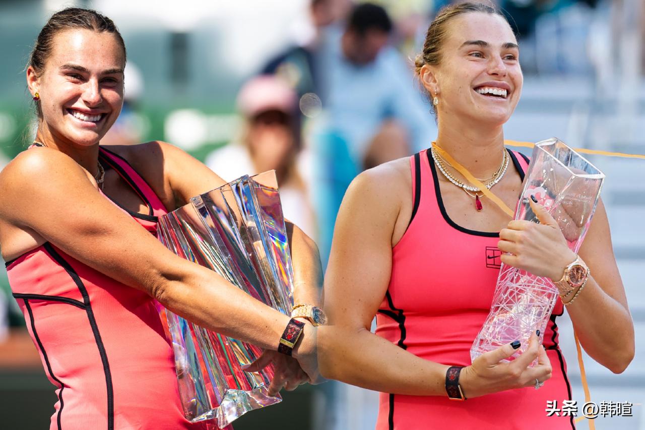 据国外媒体统计，萨巴伦卡是第5位在同一年包揽“阳光双赛”女单冠军的球员，重温一遍
