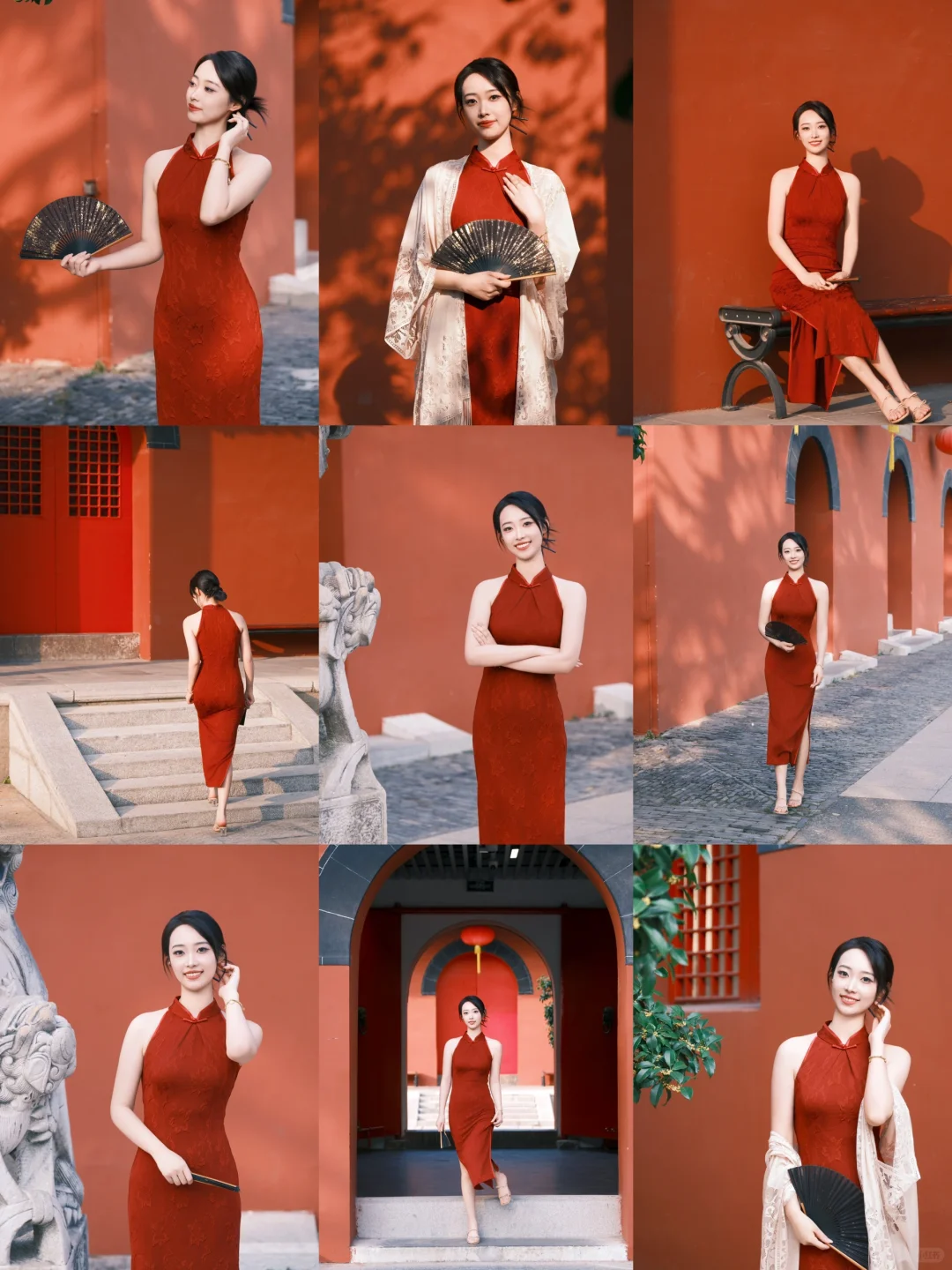 扬州旗袍拍照/红墙旗袍拍照/旗袍拍照姿势