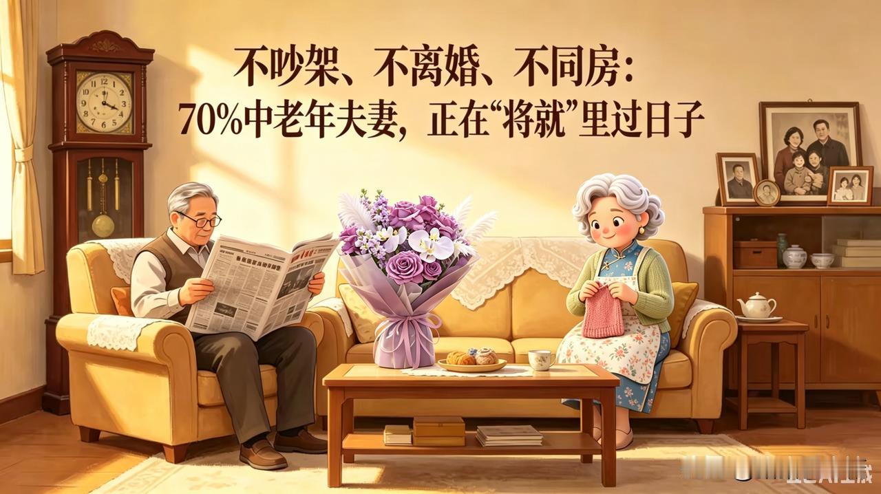 不吵架，不离婚，不同房，多少中老年夫妻的生活状。
人到中年婚姻最残忍的模样不是争