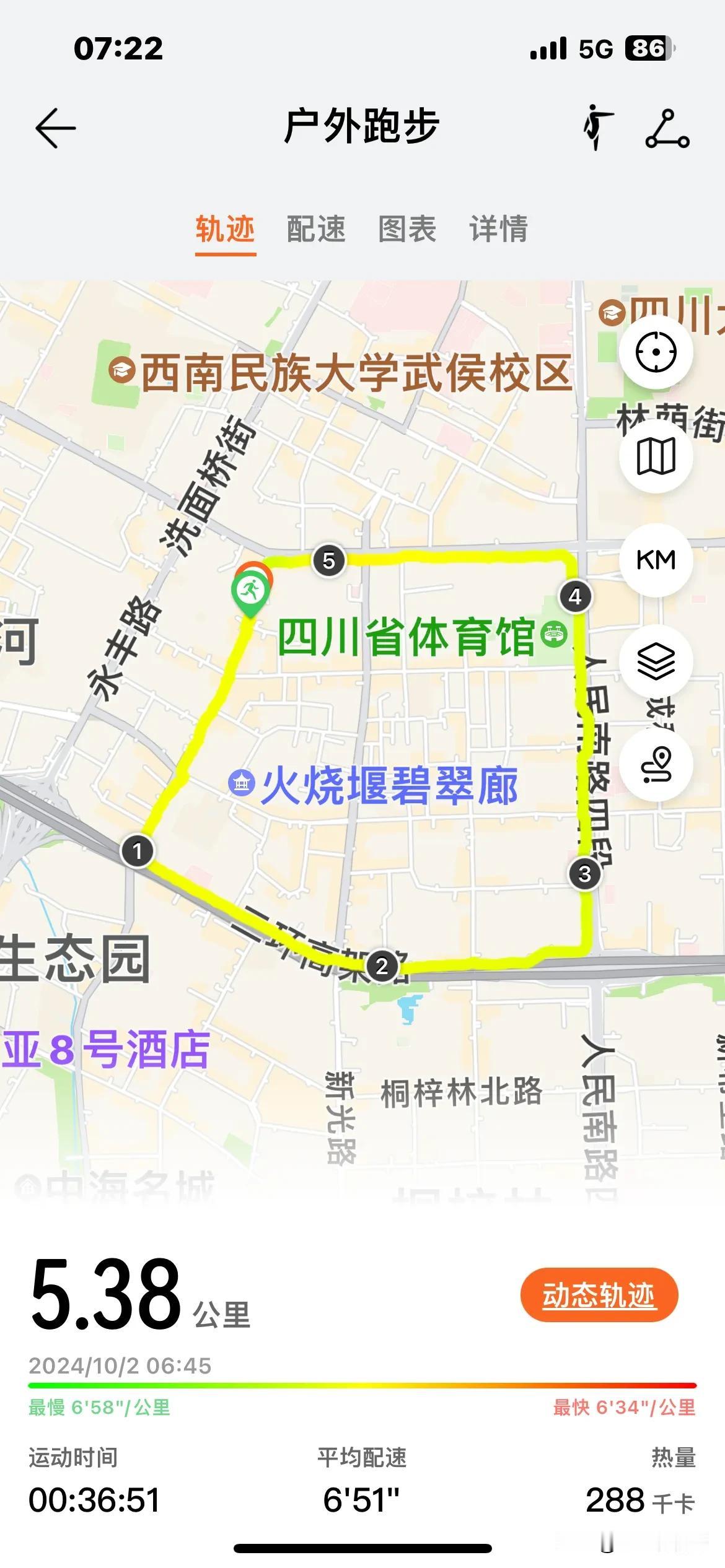 跑步打卡5公里，6分配速，平均心率每分钟158次。
今天给婆婆蒸蛋时，忘记检查锅