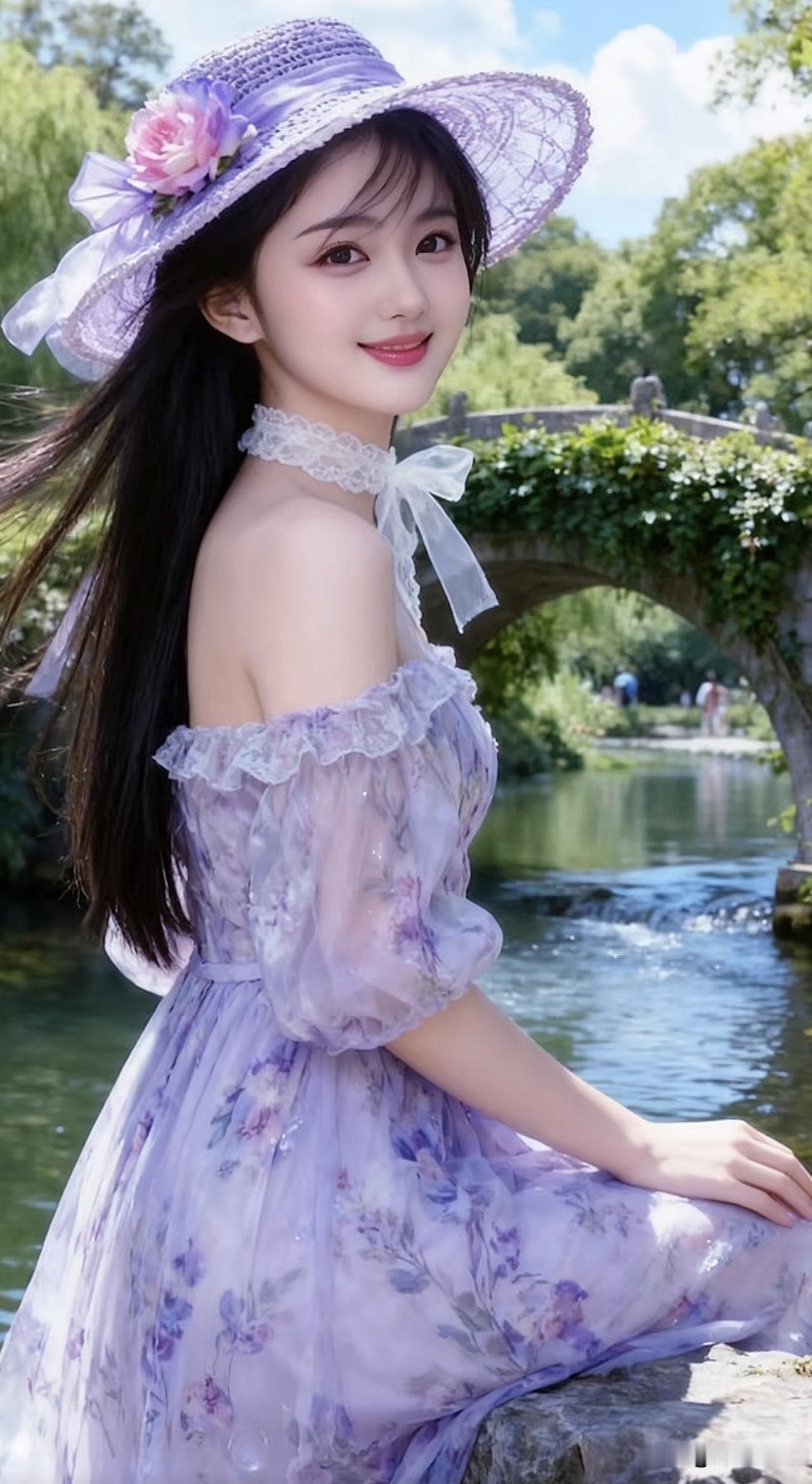夏日甜美穿搭，花裙与草帽的完美搭配，少女心满满！🌸👗🌞碎花裙旅行穿搭 碎花