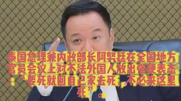 泰国总理兼内政部长阿努廷在全国地方官员会议上放出强硬表态：“要死就回自己家去死，