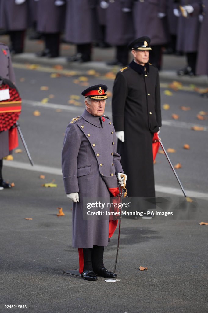 11月9日，查尔斯国王和卡米拉王后领衔英王室成员出席于伦敦纪念碑前举行的阵亡将士