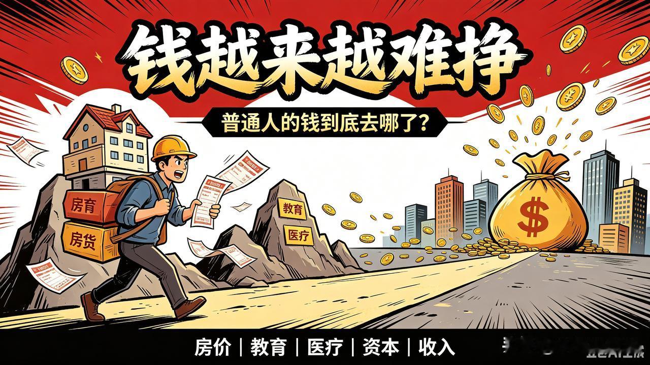 改革开放46年，为啥钱越来越难挣？普通人的钱到底去哪了？🤯
 
先问大家一个特