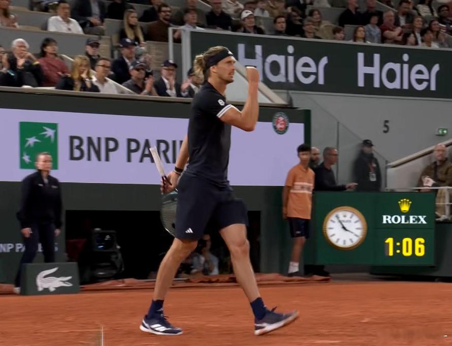 兹维列夫抢七拿下第一盘！！！兹维列夫vs霍达尔法网2026ATP