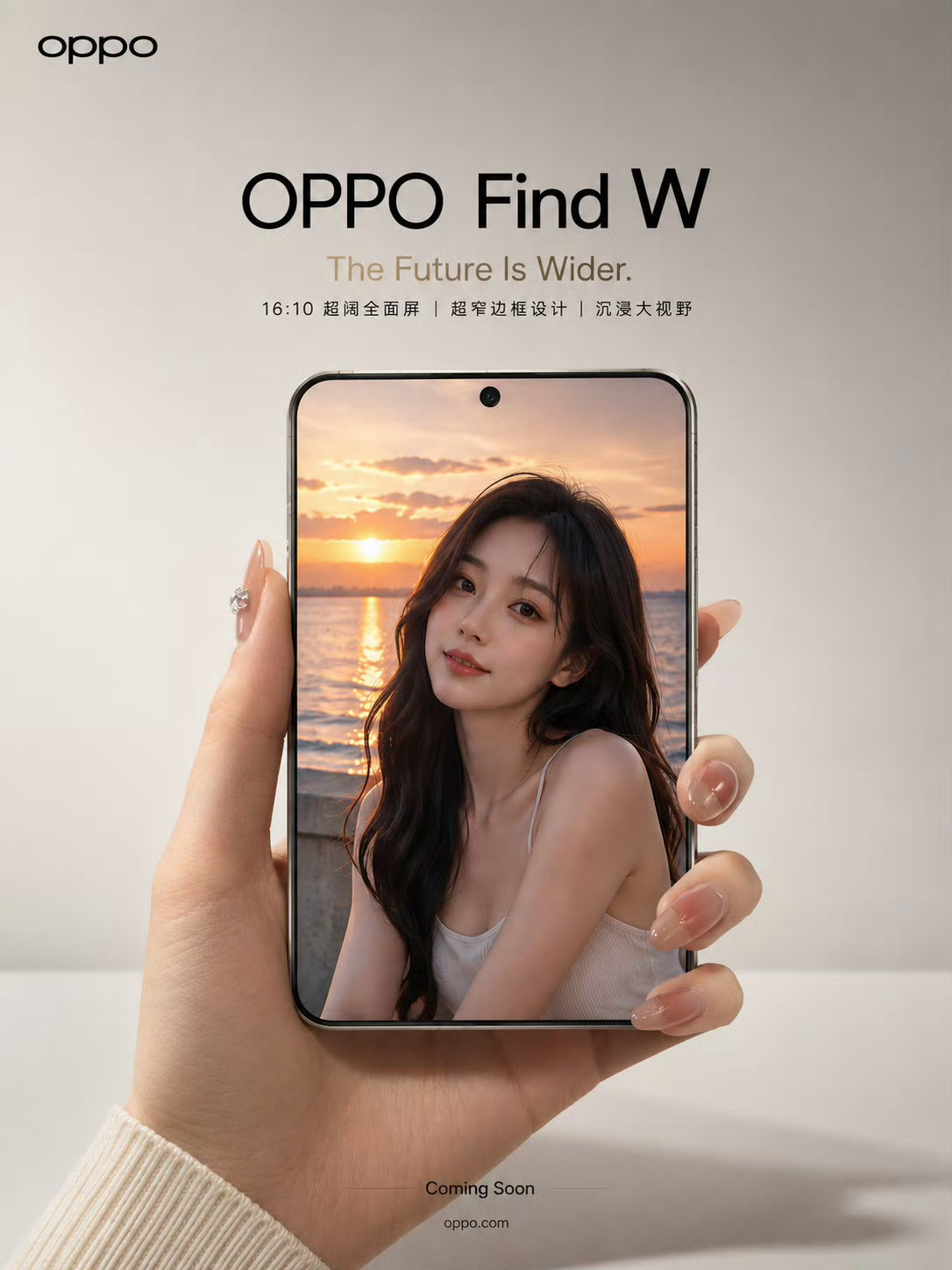 OPPO Find W？2027 年发布，这是真图还是 AI 图啊 