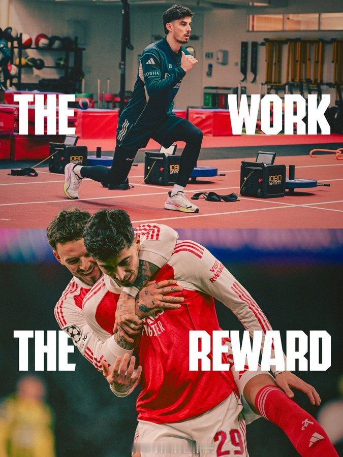 阿森纳官方：努力终有回报。以辛勤努力为基础，以优雅之姿完成 阿森纳著名教授