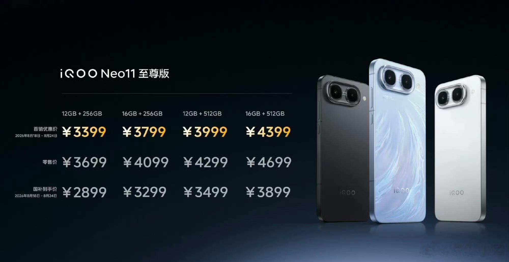 iQOO Neo11至尊版价格来了，比我想象中贵了，要说性价比和配置方面还是RE