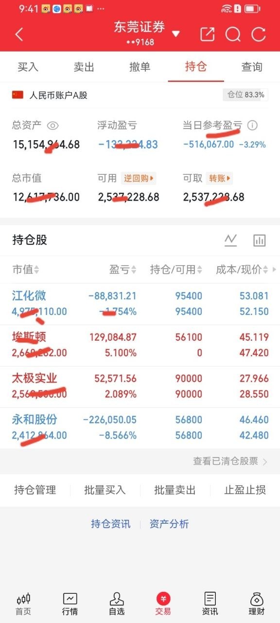 早盘重仓埃斯顿，成本45.11，盘中大涨近6%，单日账面浮盈十二万多。人形机器人