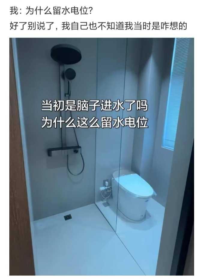 当初脑子进水了吗，为什么这么留水电位