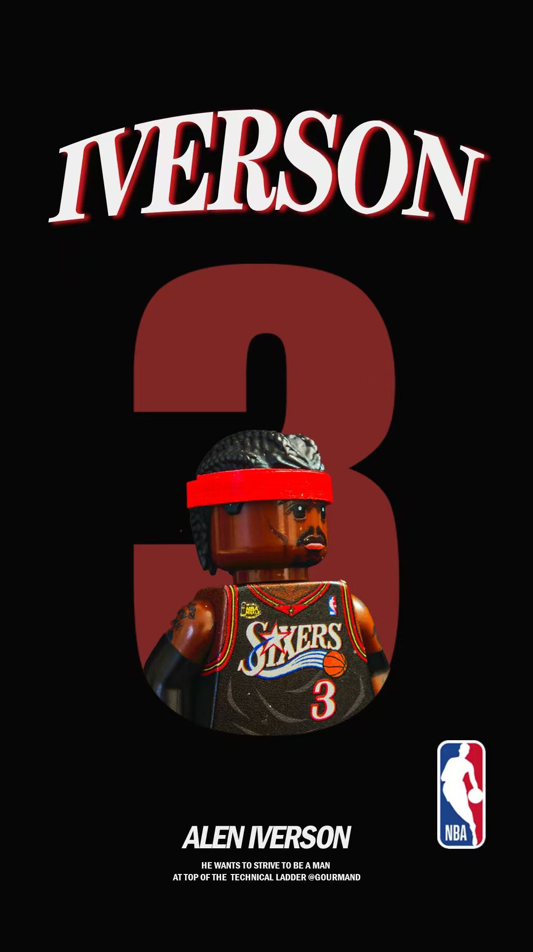 艾弗森乐高人仔，制作，大神群友拍图，我纯搬运。NBA[超话] ​​​