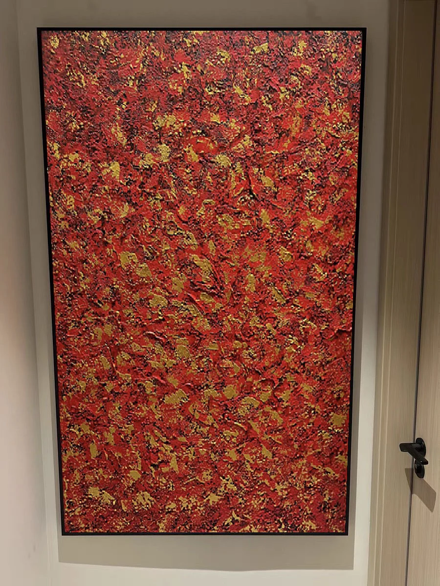 原创《财源滚滚》寓意装饰画玄关走廊挂画