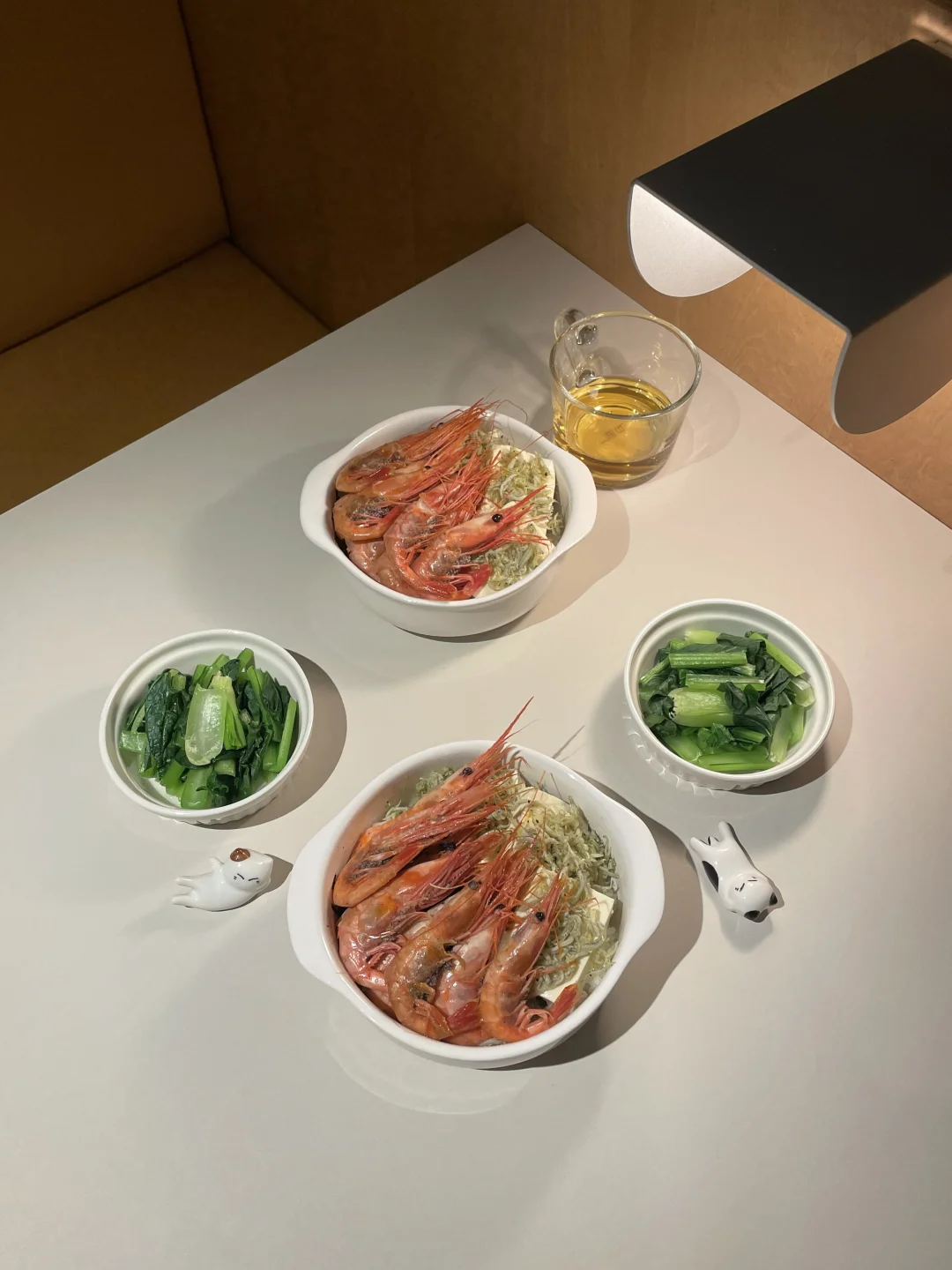 黄油甜虾和小银鱼豆腐🦐