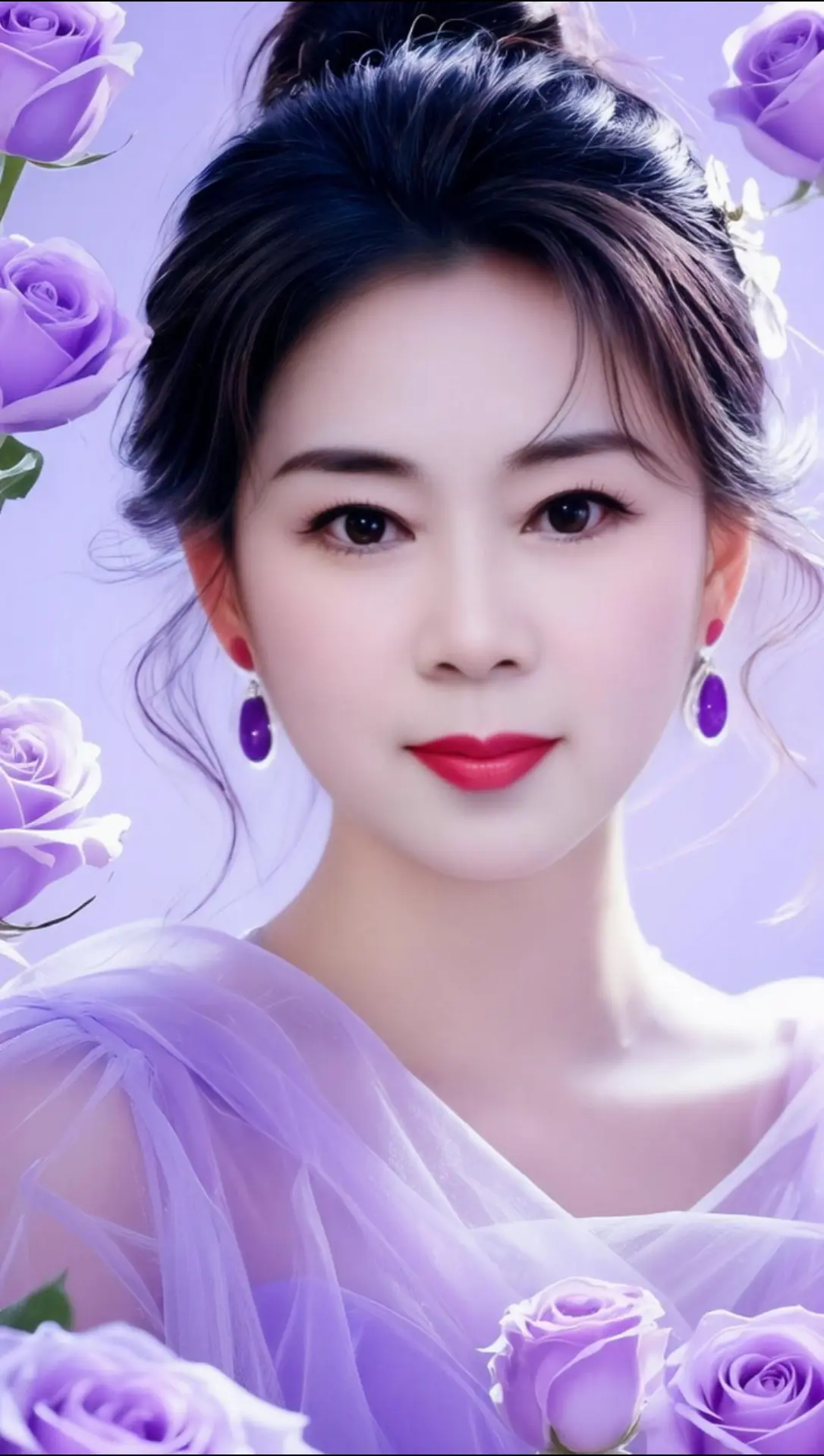 AI幻紫花卉写真 ai创作