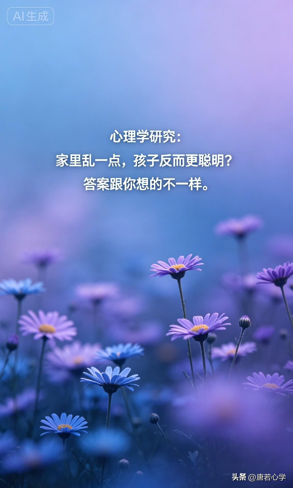 心理学研究：家里乱一点，孩子反而更聪明？答案跟你想的不一样。

太整洁的家庭，正