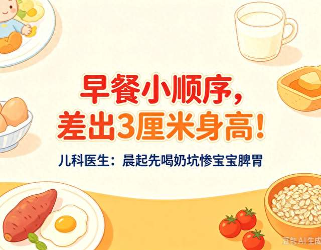 早餐小顺序，差出3厘米身高！儿科医生：晨起先喝奶真的坑娃脾胃