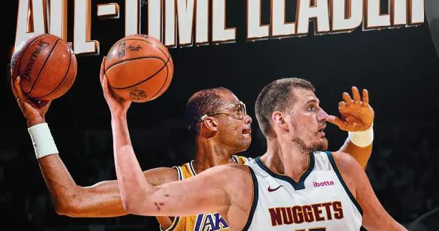 最会传球的巨人！约基奇超天勾加冕中锋历史助攻王