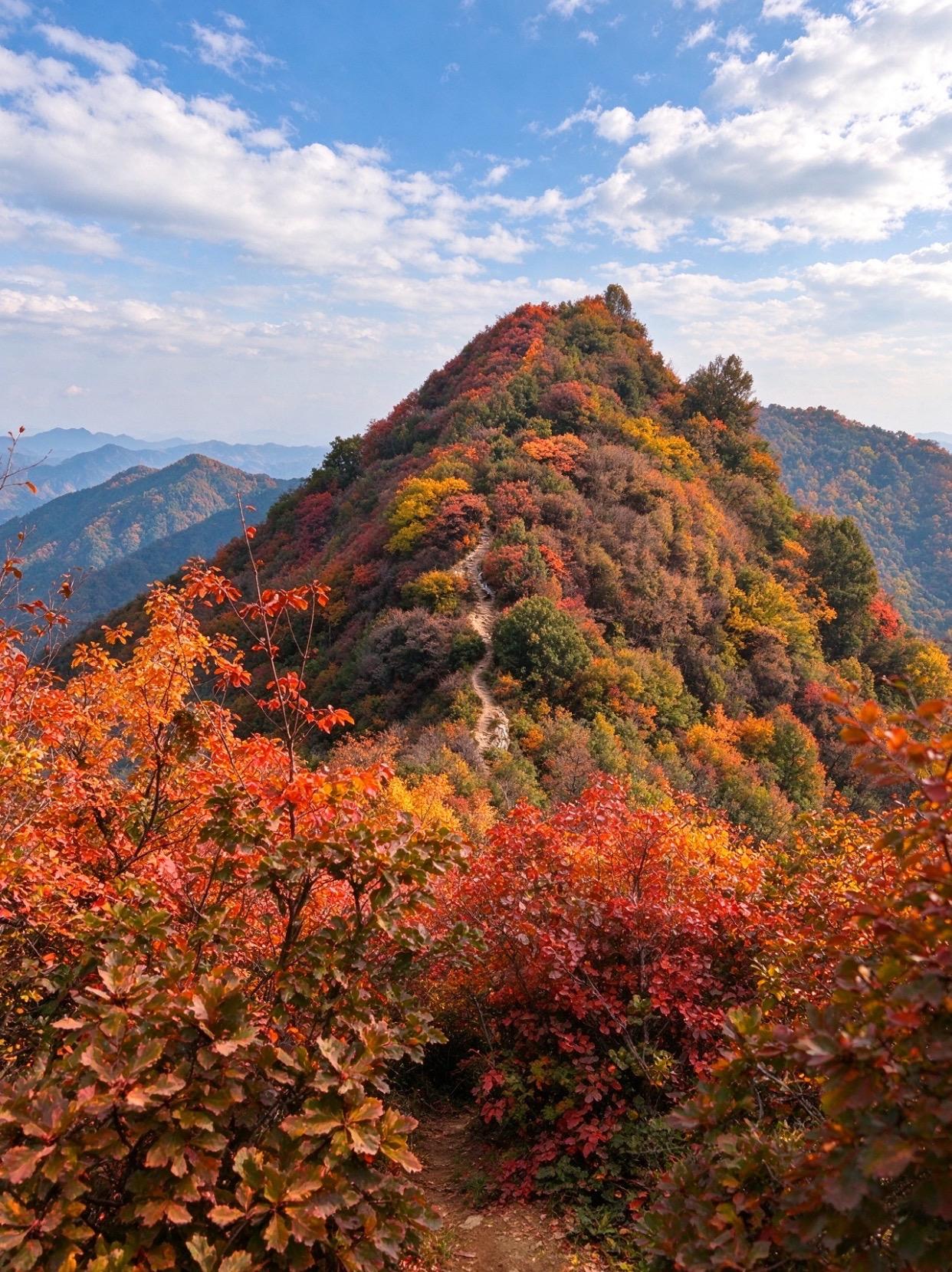 西安秦岭赏秋🍂团标峪1日徒步看橡林红叶。西安进山赏秋的搭子注意 选周...