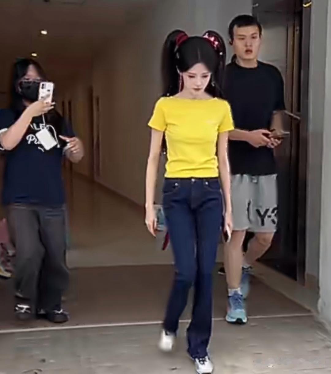 天啊！孙珍妮瘦到让人心疼 