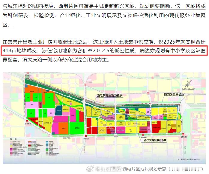 城西要翻红了吗？西电片区是西安城市更新主阵地，413亩地意味着可以建设15~20