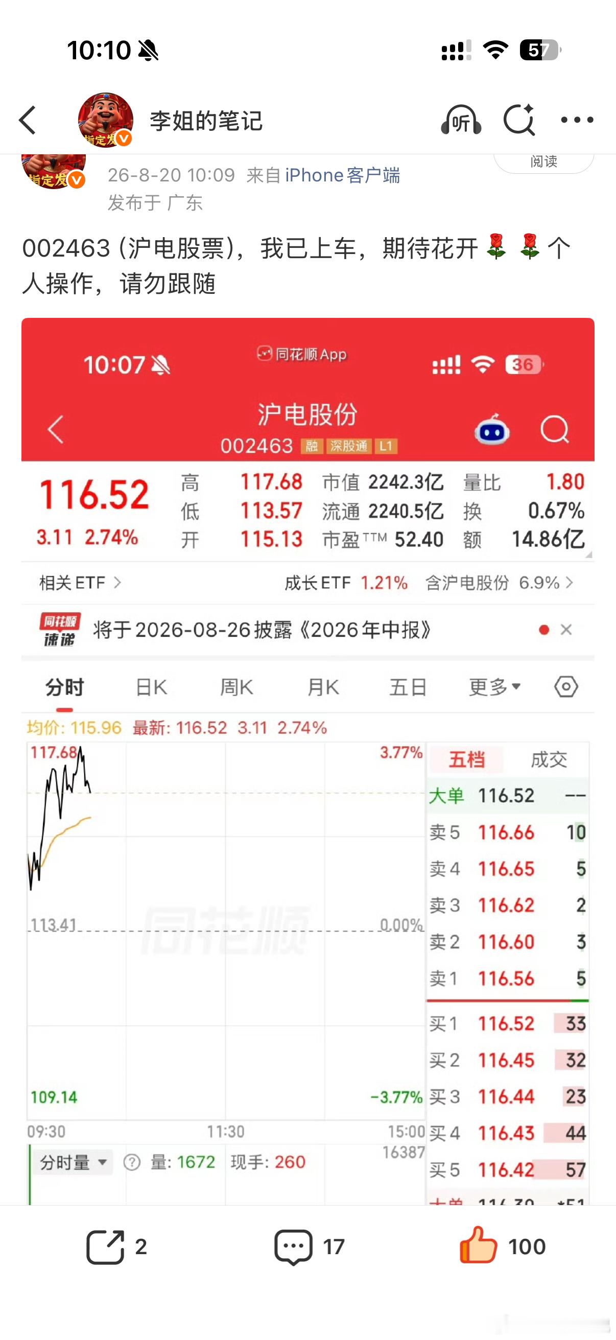 002463（沪电股票）准备下车换新，兄弟姐妹们点赞评论走起来，等下一个大长腿