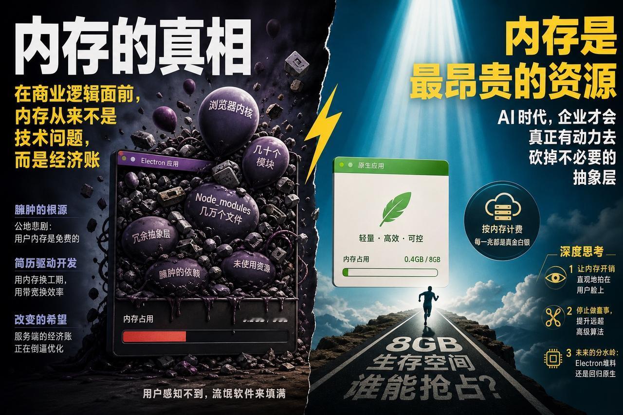 【内存大通胀：为什么程序员宁愿堆硬件也不愿省内存？】

最近关于“内存短缺是否会