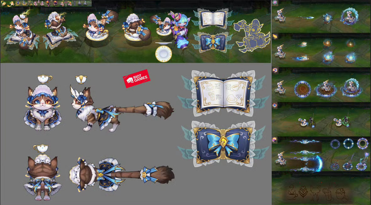 咖啡甜心皮肤原画与概念设计英雄联盟手游lol手游咖啡甜心 ​​​