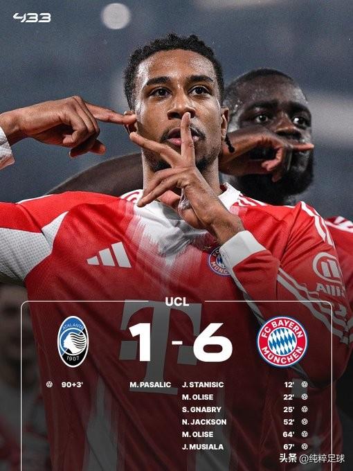 意甲的欧冠独苗亚特兰大在主场被拜仁锤了个1-6，基本上已经提前与欧冠说拜拜了。这