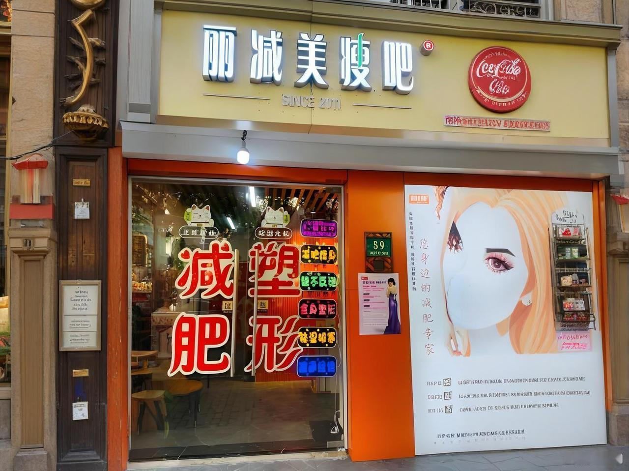 满街都是减肥店！
你出去转转，琳琅满目的招牌全是：瘦身、塑形、形象定制、掉肉换现