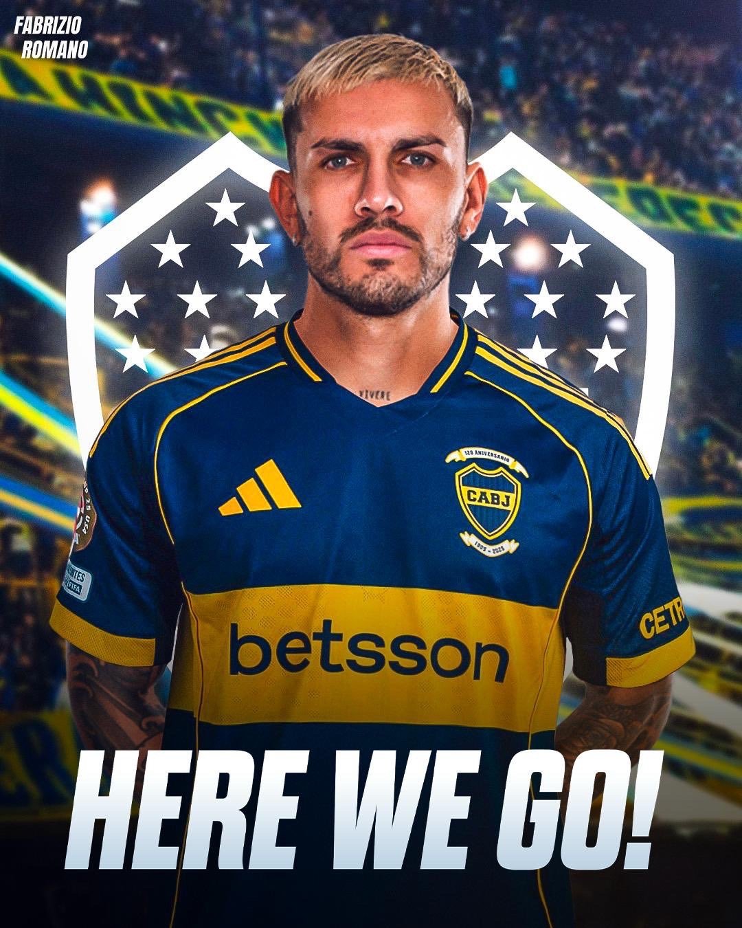 𝐇𝐄𝐑𝐄 𝐖𝐄 𝐆𝐎✅✅ ✅💙💛帕雷德斯加盟博卡青年，与罗马