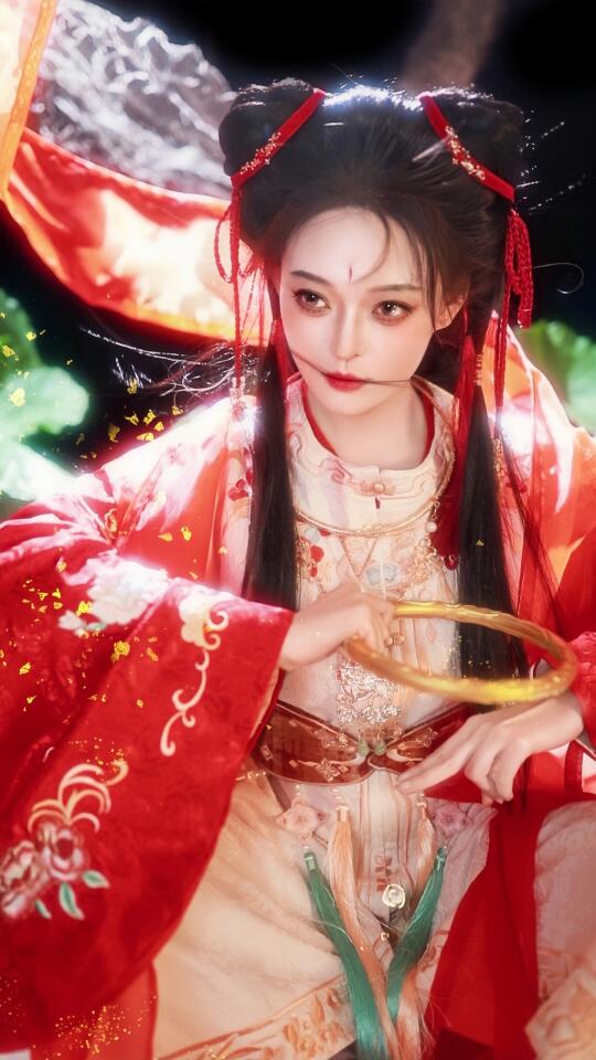 他本是一世无双 汉服自搭哪吒cos 天津女摄