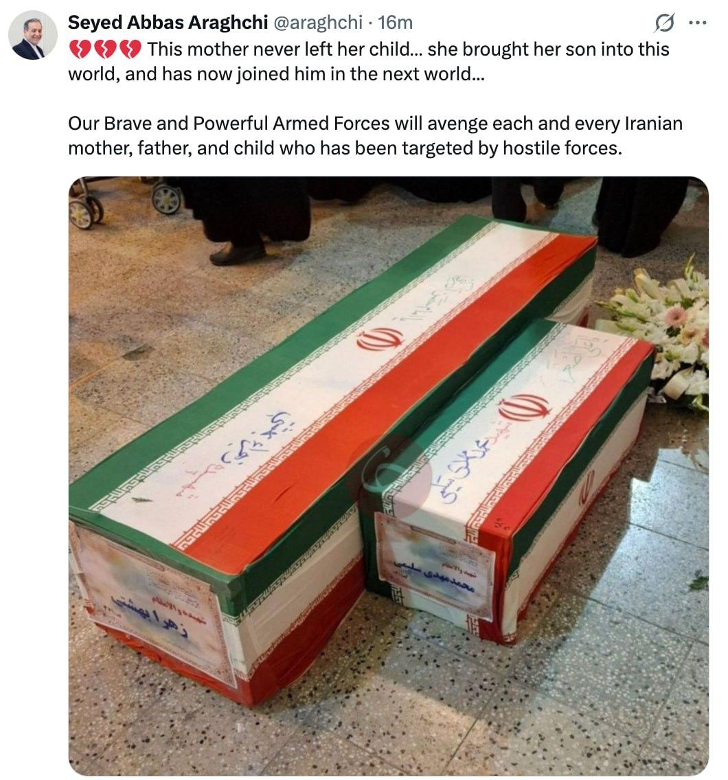 伊朗外长发誓为被美国、以色列杀害的妇女儿童报仇

伊朗外交部长阿巴斯·阿拉格奇誓