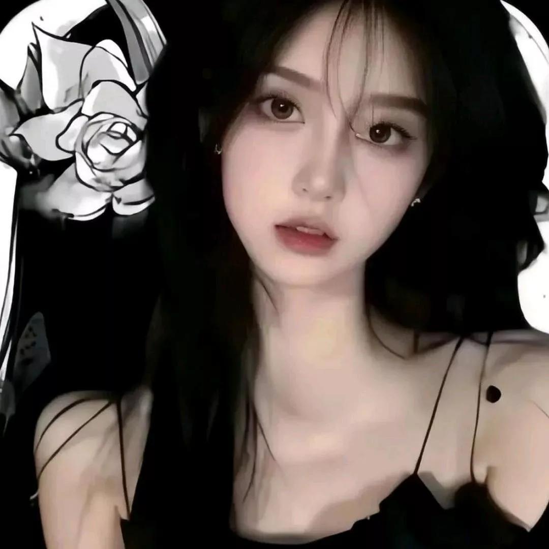 暗黑系少女，玫瑰与黑裙的诱惑