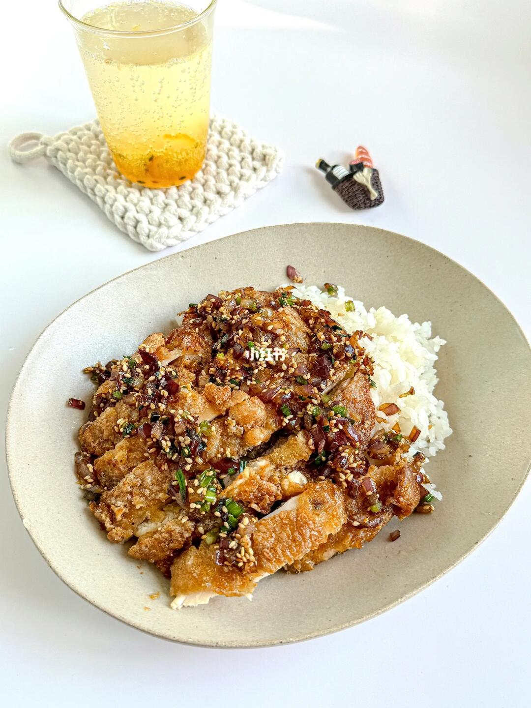 脆皮葱油鸡盖饭 | 🍗外脆里嫩，好吃到停不下