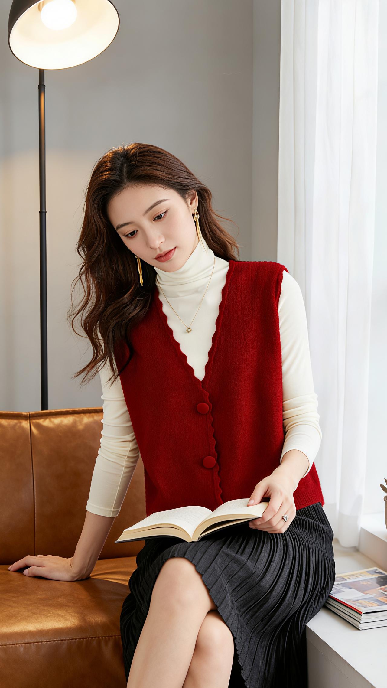 上衣穿搭 女装穿搭 红色系 这也太好看了 穿搭