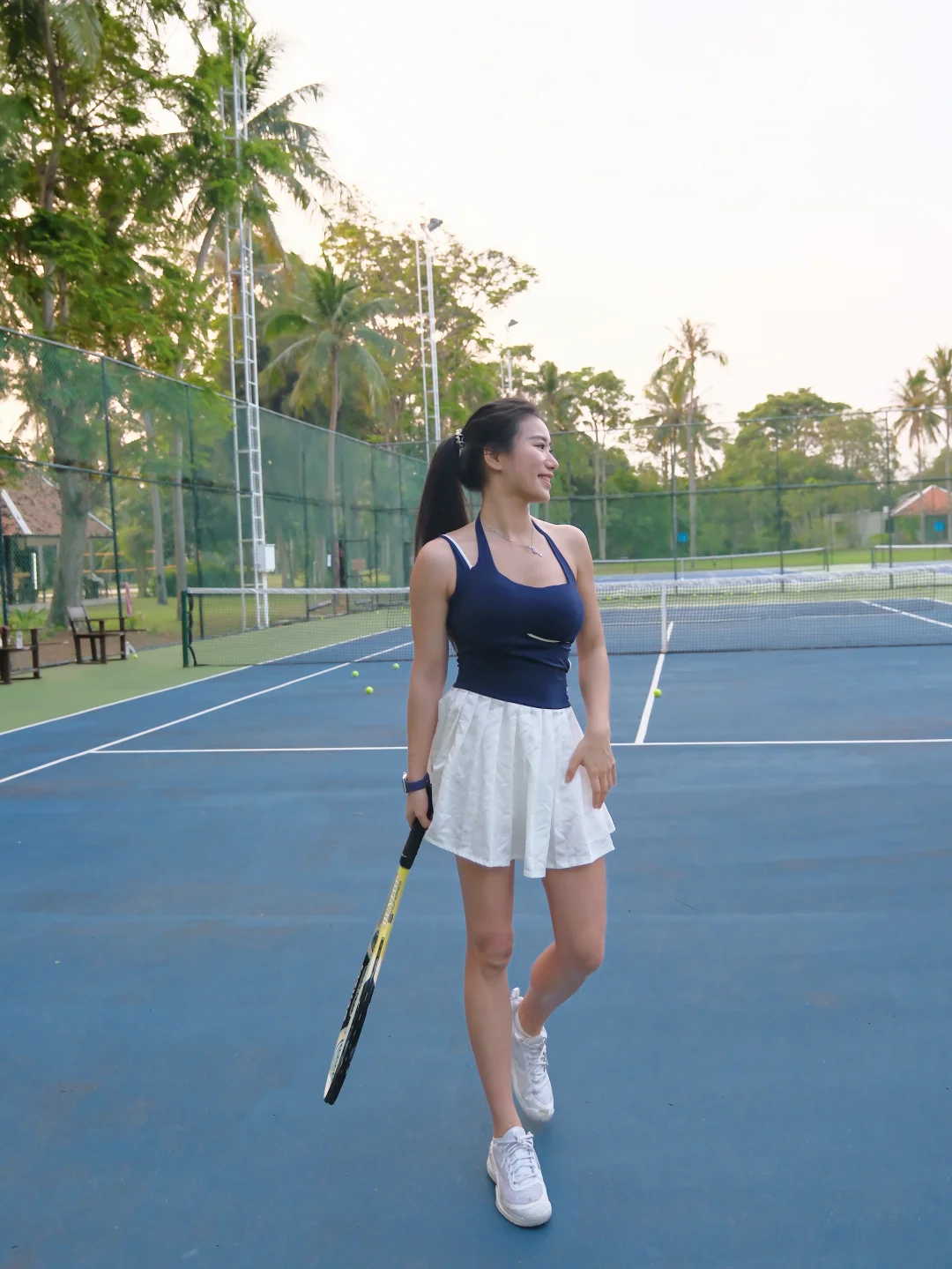 早上7点🌅日出网球！曼谷华欣海边球场