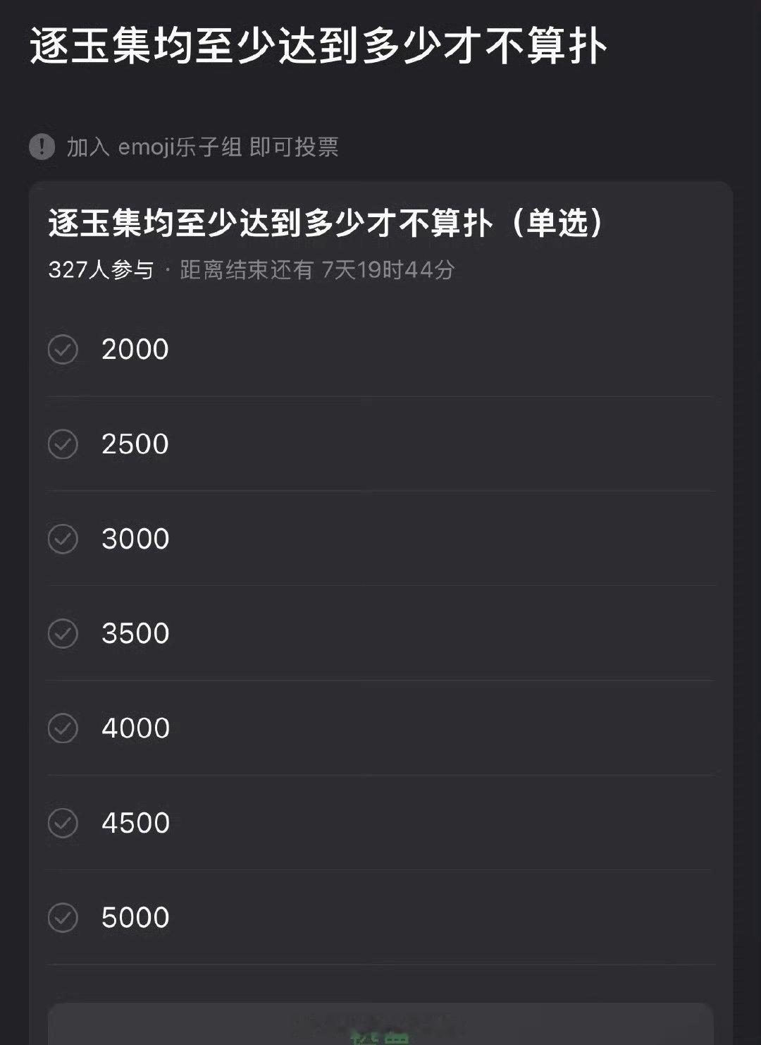 张凌赫、田曦薇的逐玉集均至少达到多少才不算扑？ 